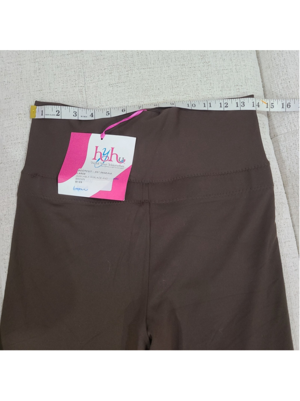 Lot Of 3 NEW Hold Your Haunches Brown Black Shapewear Leggings Sz Large Bootcut - Picture 4 of 12